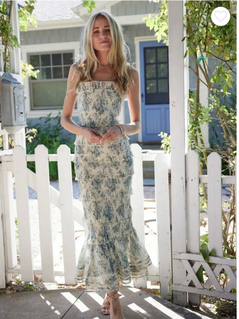 V. Chapman - The Geranium Dress in Blue Bouquet, Size 4